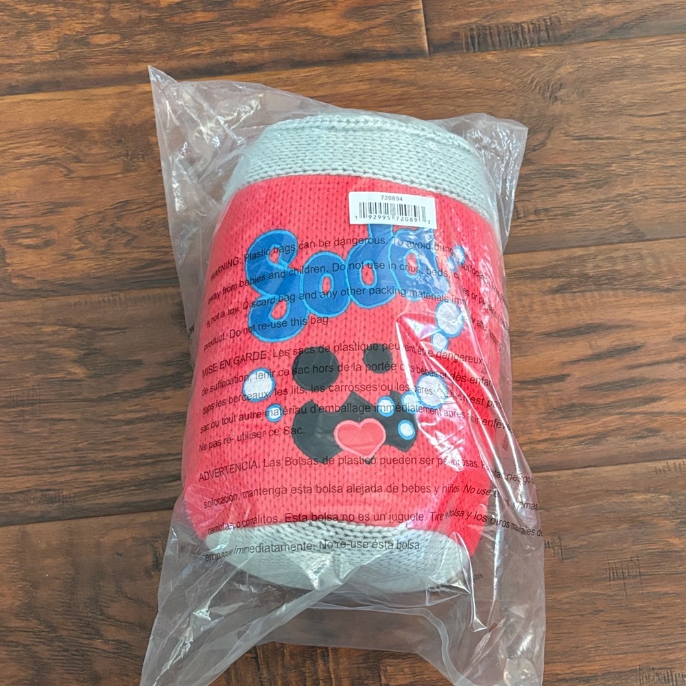 Red and White Stuffed Animal Toy